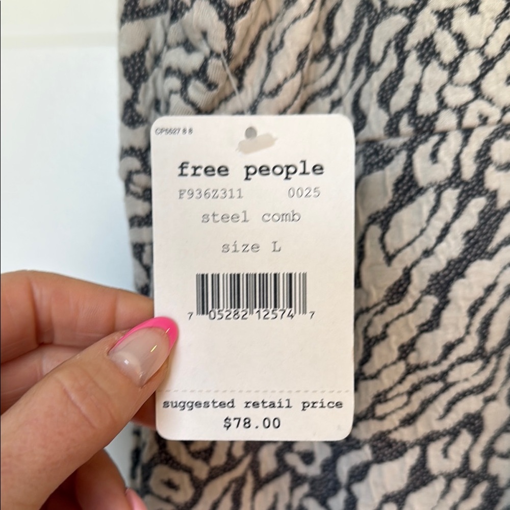 Free People Gray and White Animal Print Dress - Picture 6 of 6